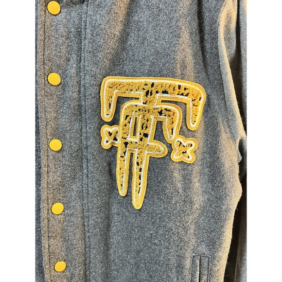 Trukfit Mob Varsity Jacket Mens Large Gray Lil Wayne Lil Weezy To The End WOOL - Picture 3 of 14